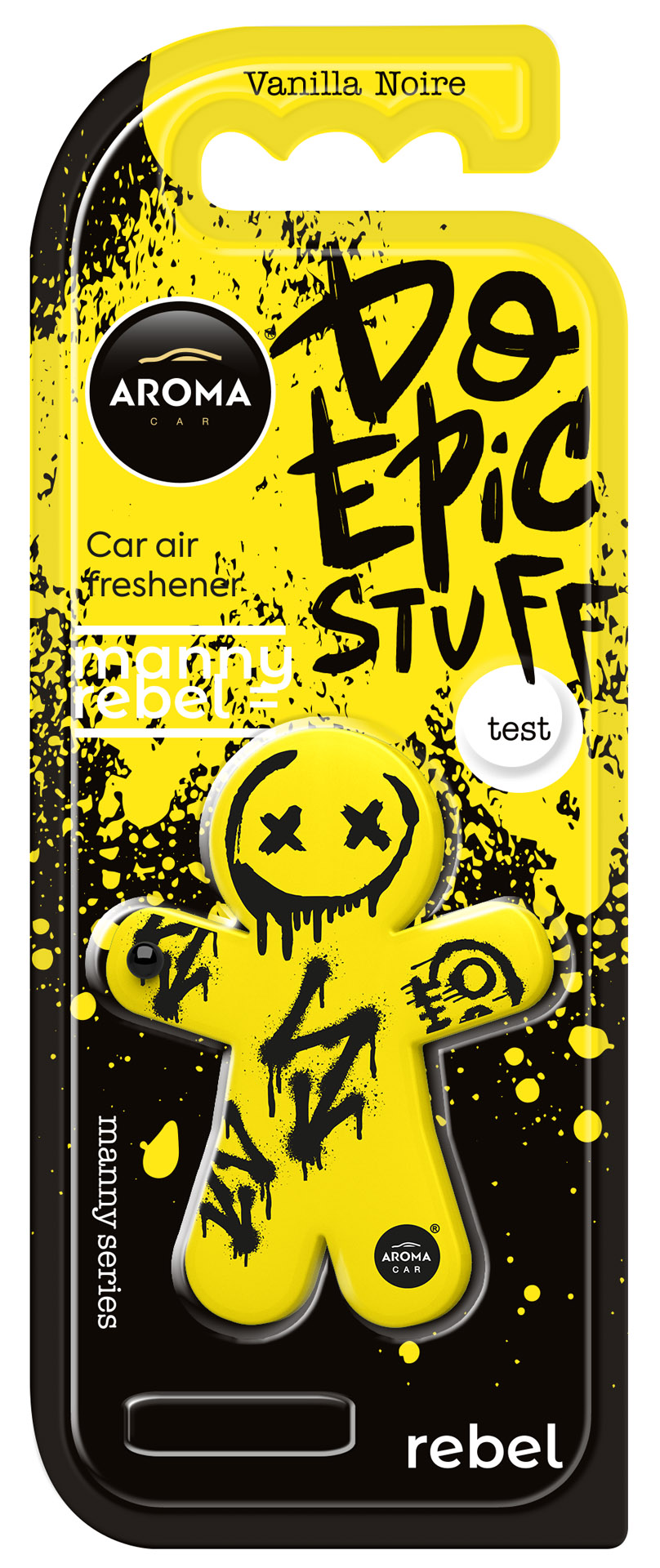 Merkloos Aroma Car Luchtverfrisser Manny Rebel Vanilla Noir (5904224121587)