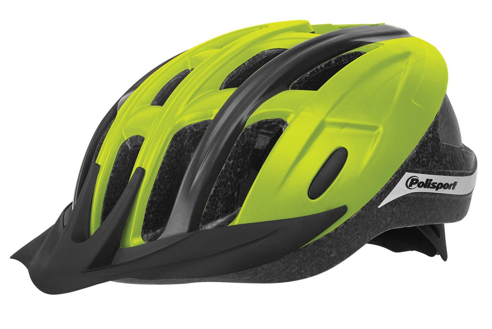POLISPORT RIDE IN FIETSHELM M 54-58CM FLUOR GEEL/Z (5604415094330)