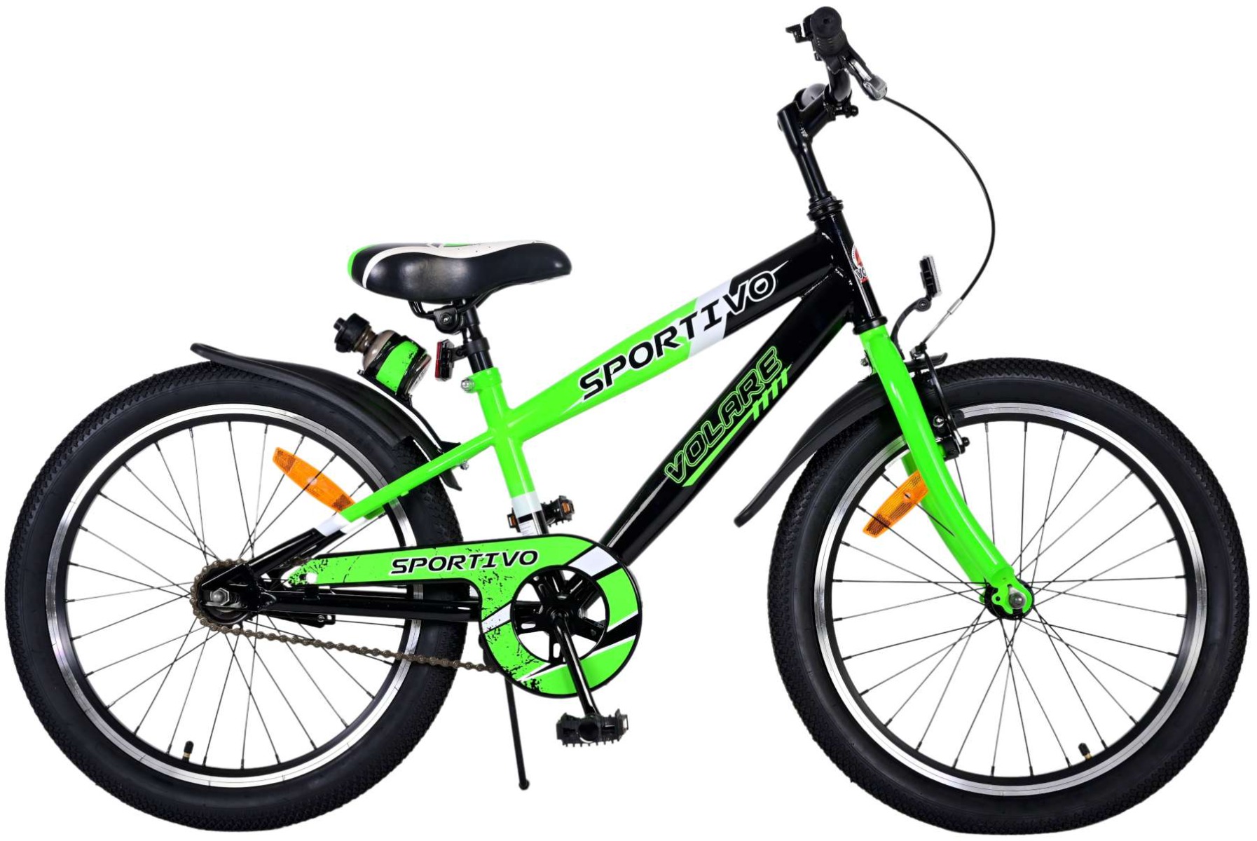 Merkloos Volare Kinderfiets Sportivo 20 inch Groen remnaaf (8715347221149)