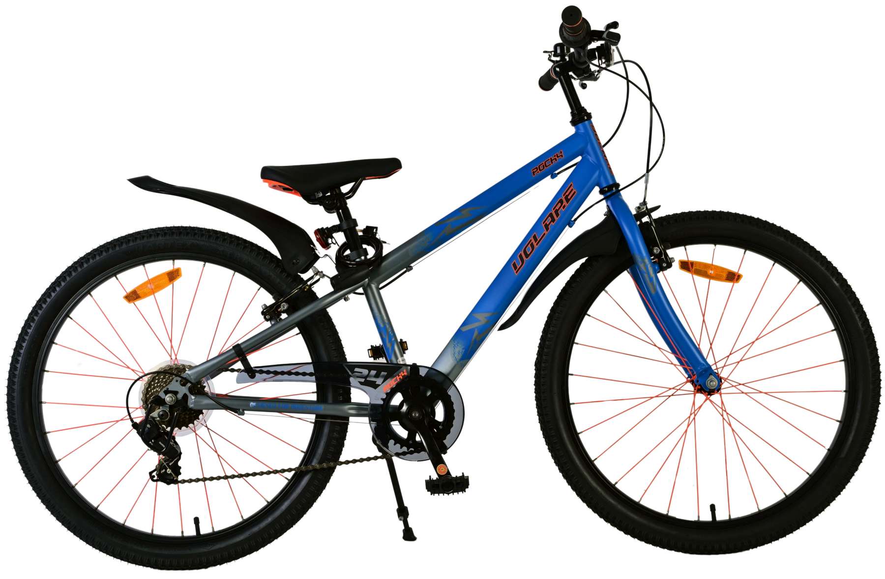 Volare Rocky Kinderfiets 24 inch Blauw 7 speed (8715347424137)