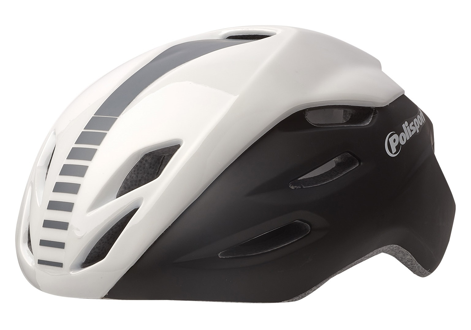 Polisport Fietshelm Aero-R Large 58-61 cm - mat zwart / wit (5604415085611)