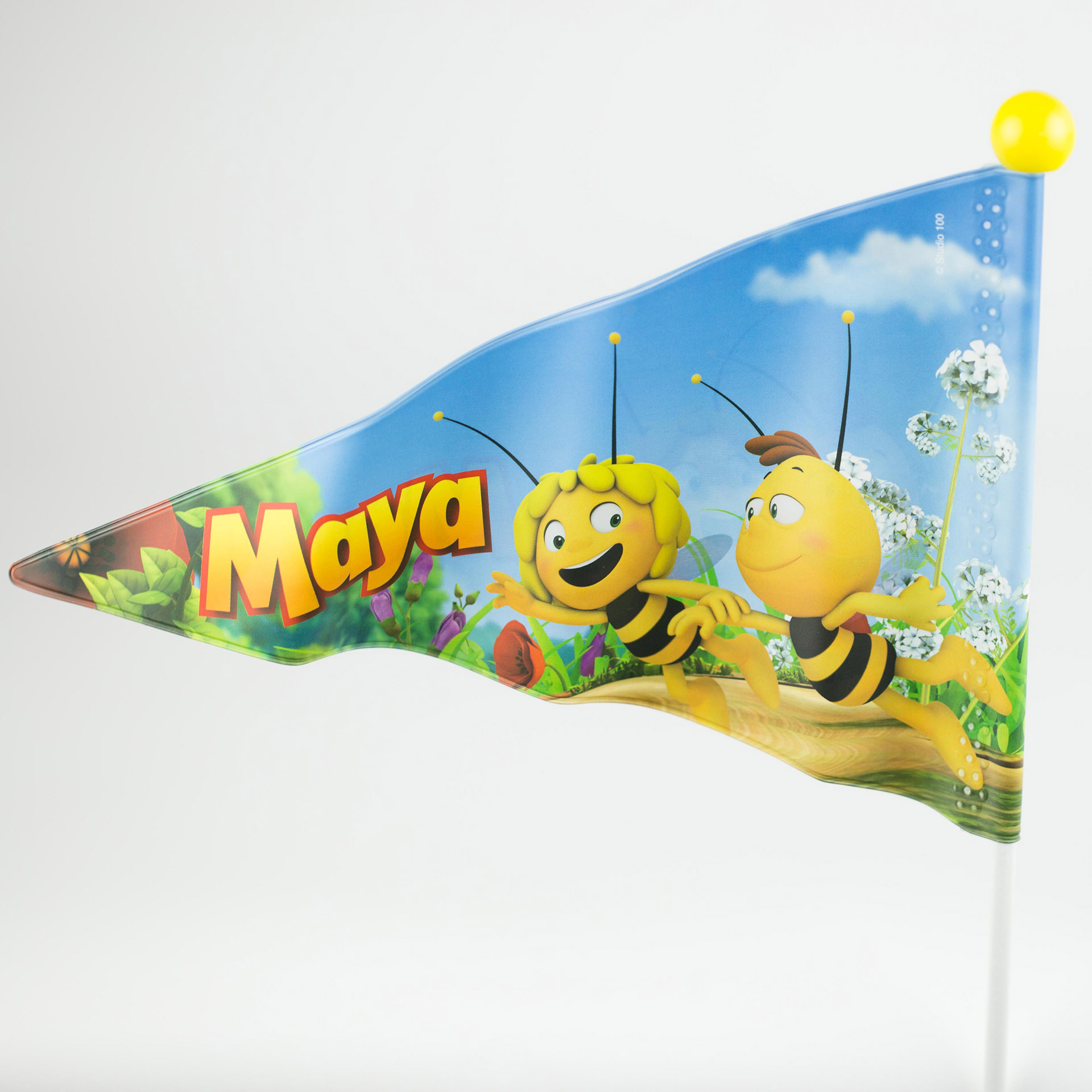 Merkloos Maya Fietsvlag Wit/Geel (8712864734442)