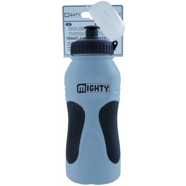 Bidon Mighty 600ml met anti-slip - zilver (4015493340362)