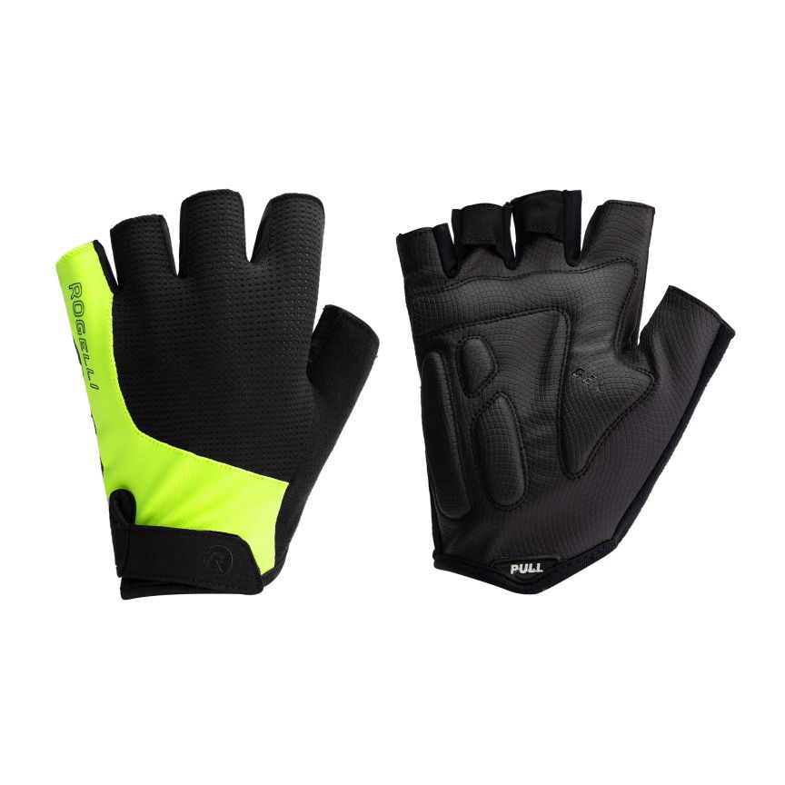 Rogelli Wielerhandschoen Essential Zwart/Fluor-Geel (8720567030037)