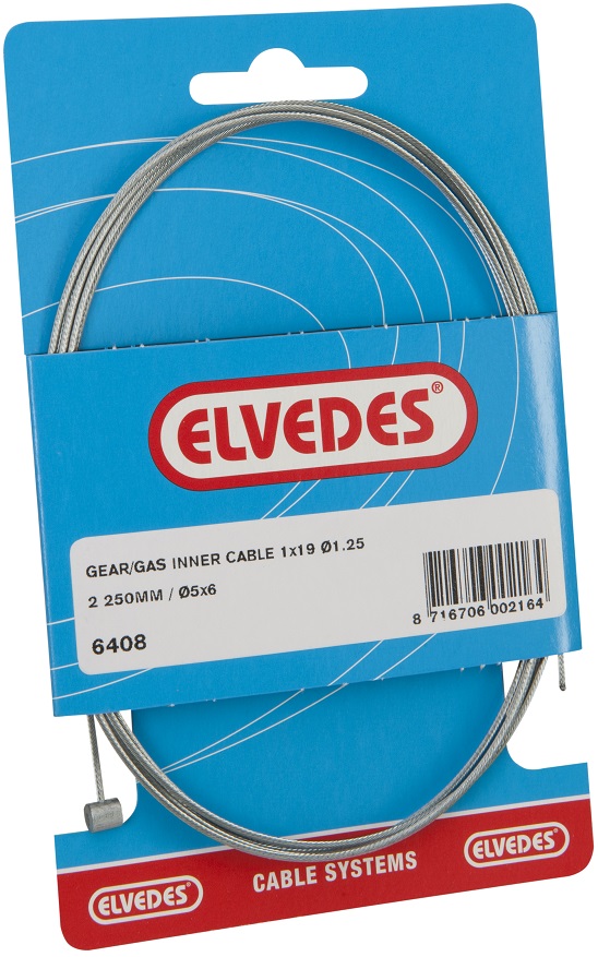 Elvedes Versnellings binnenkabel bromfiets 6408 - 2.00 (8716706002164)