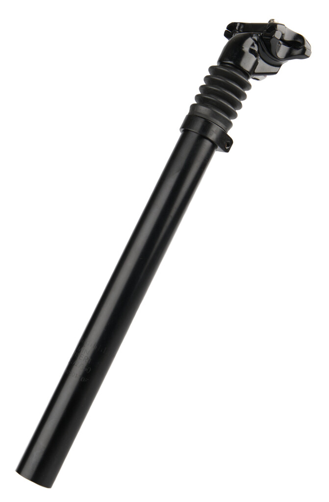 Kalloy Zadelpen verend ?27.2 / 350mm aluminium - zwart (8716812604986)