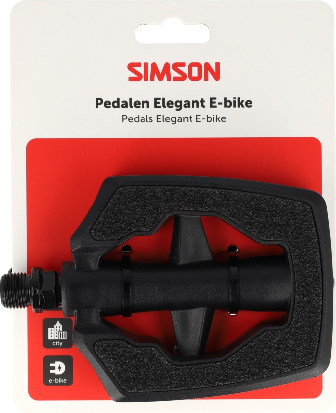 Pedaalset Simson Elegant voor E-bike - Zwart (8711646936876)