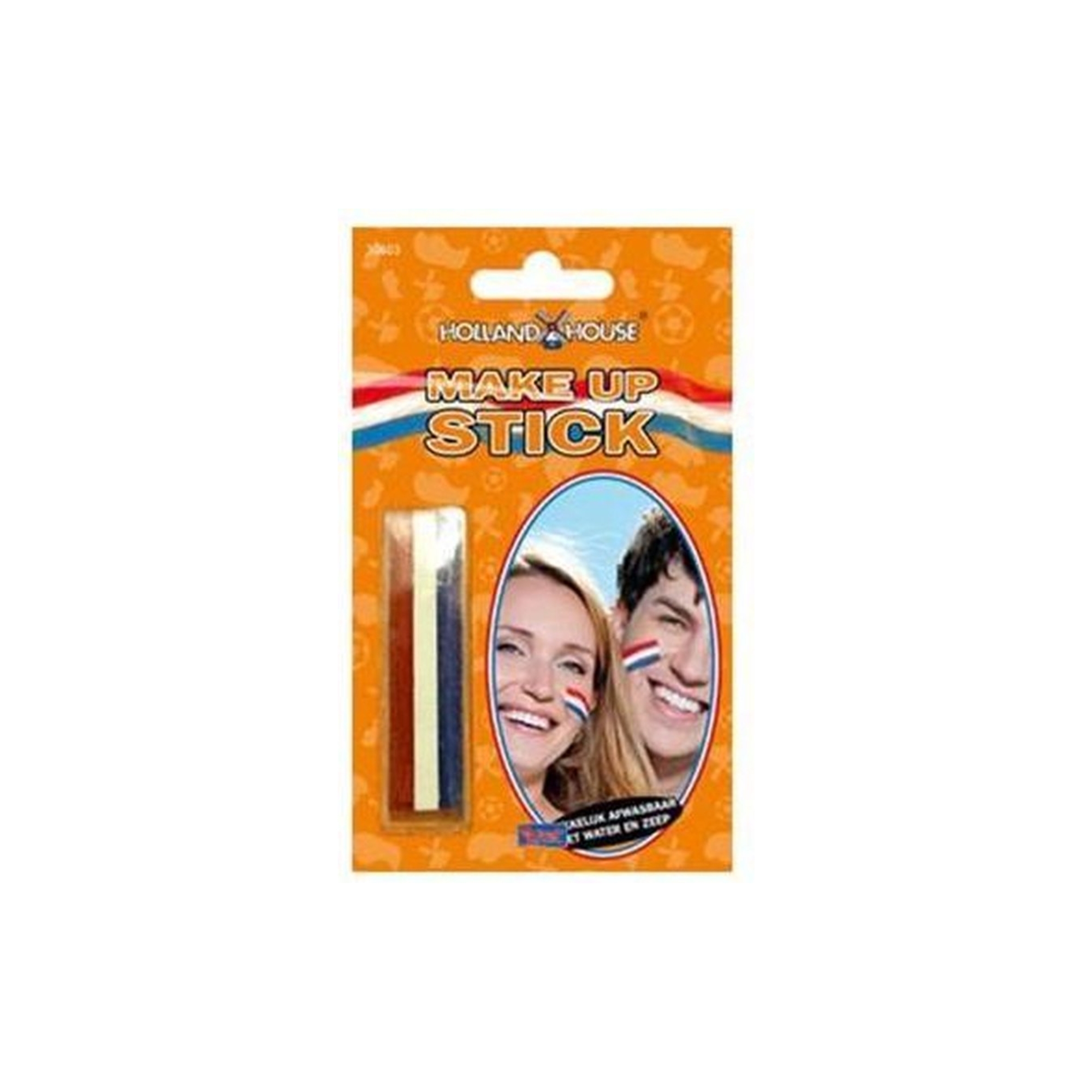 Merkloos schmink stick rood,wit, blauw (8714572306034)