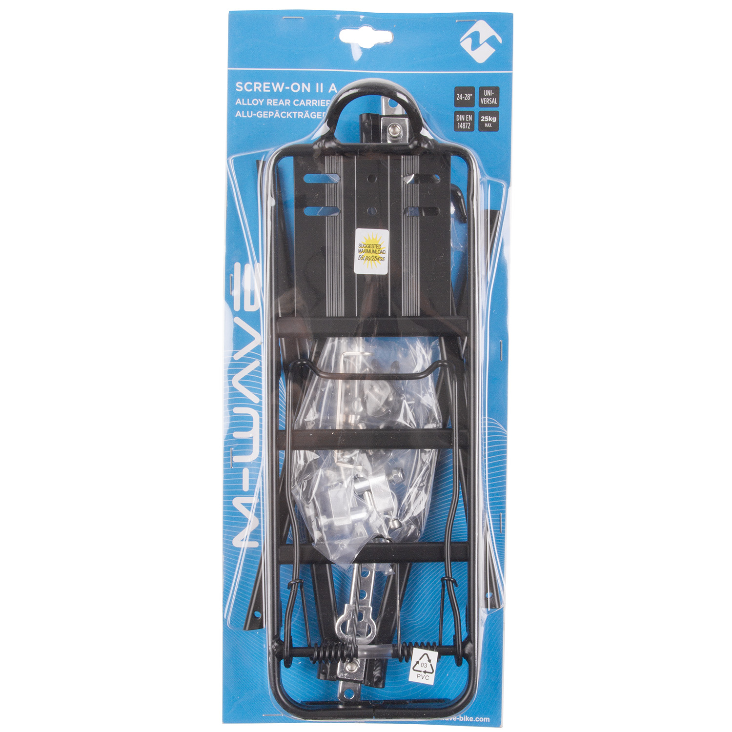 Achterdrager 26/28" M-Wave Screw-On II - zwart (4015493440017)