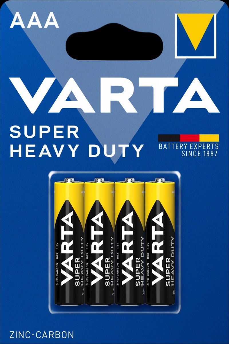 Varta batterij superlife aaa r03 blister (4) (4008496676187)