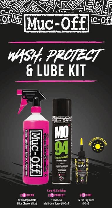 Muc-off wash protect & lube kit (dry lube version) (5037835204391)