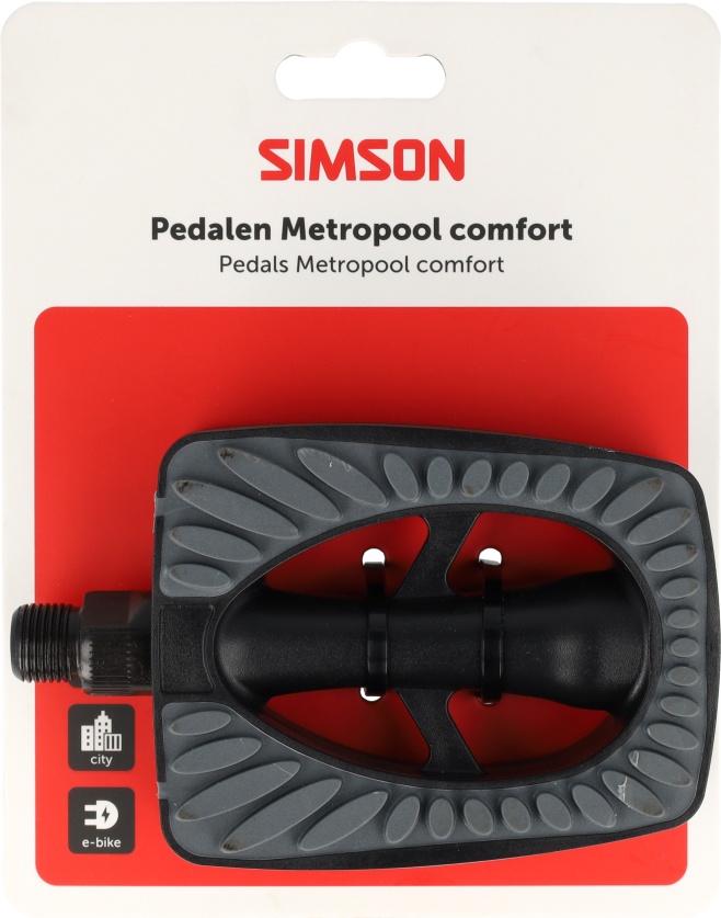 Pedaalset Simson Metropool Comfort - zwart (8711646936869)