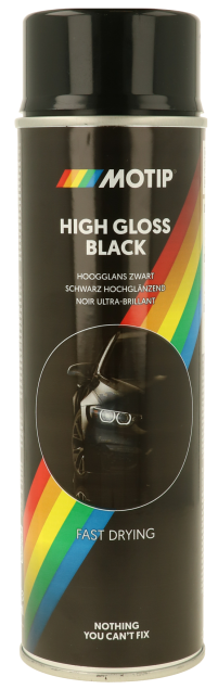 Spuitbus Motip 500ml Zwart Glans (8711347040056)