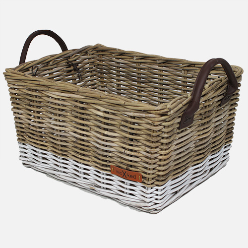 Merkloos Wicked Kratmand L Grijs/Witte Onderkant Met Leren (8719874749466)