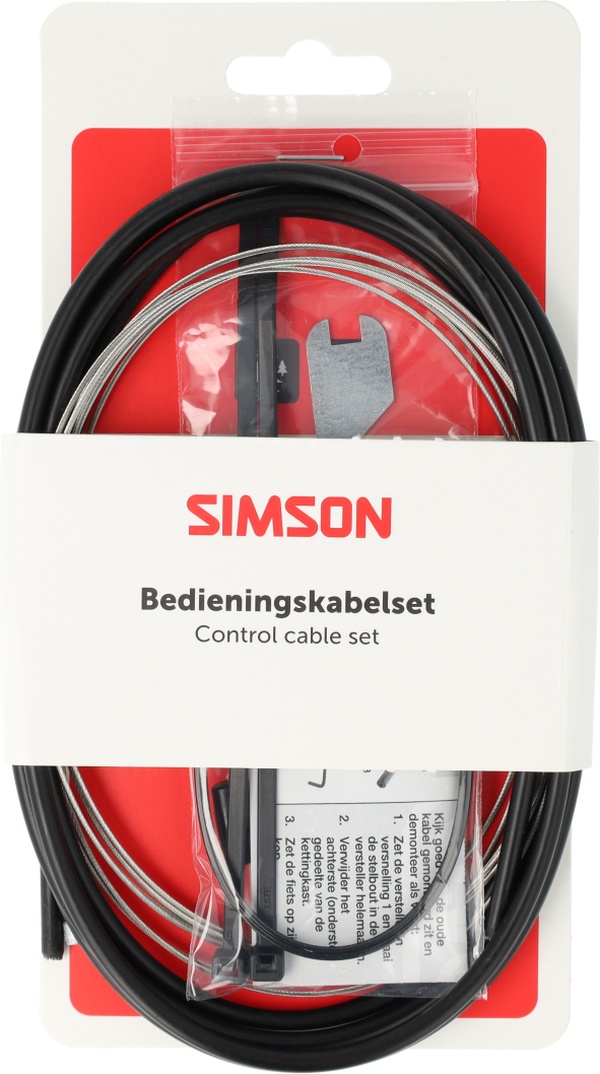 Simson Versnellingskabelset nexus 4/7/8 RVS - zwart (8711646935480)