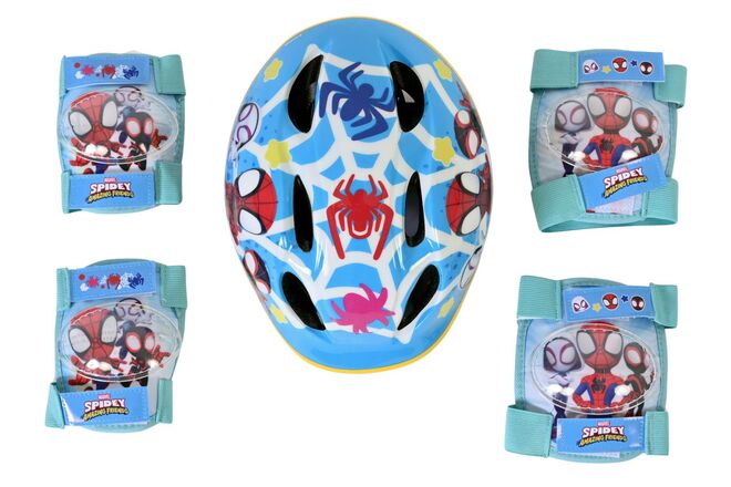 Marvel SPIDEY FIETSHELM+BESCHERMSET (8715347010361)