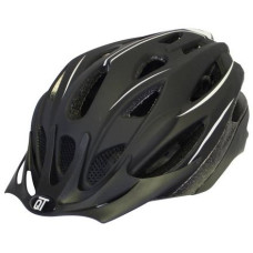 QT Helm Matt Zw White Line 54-58cm (5414704014167)