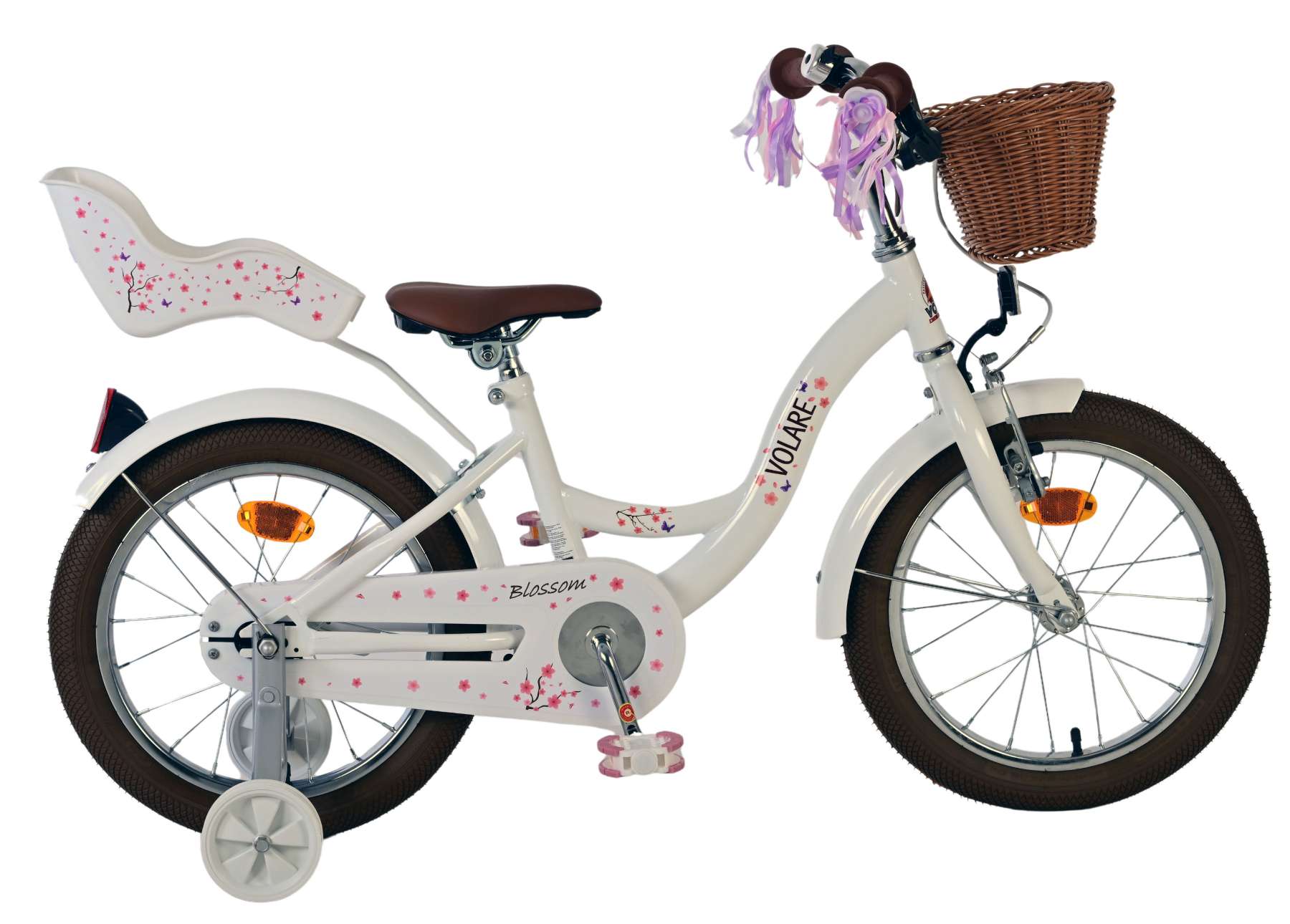 Volare Blossom Kinderfiets Meisjes 16 inch Wit 202 (8715347516535)