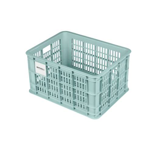 Basil fietskrat S silver blue 17.5L recycled (8715019211171)