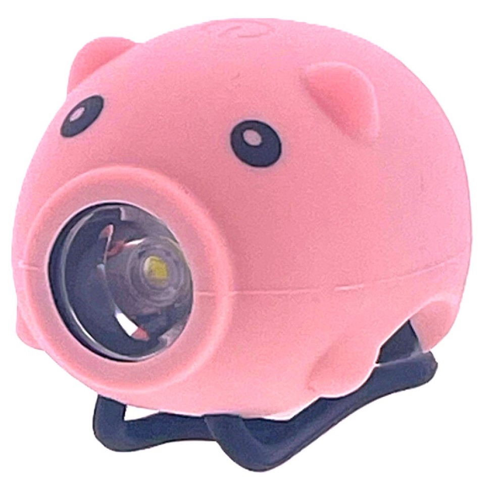 Pexkids LED-lamp varken met toeter USB-oplaadbaar - roze (8716812607949)