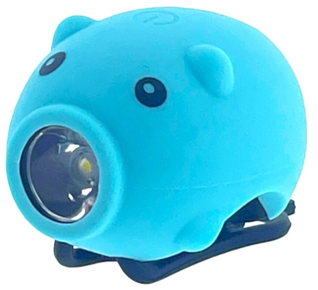 Pexkids LED-lamp varken met toeter USB-oplaadbaar - blauw (8716812607925)