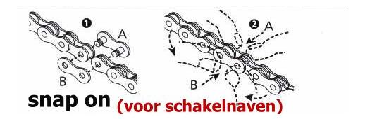 Kmc snap on schakel z610 3/32  krt (4715575080017)