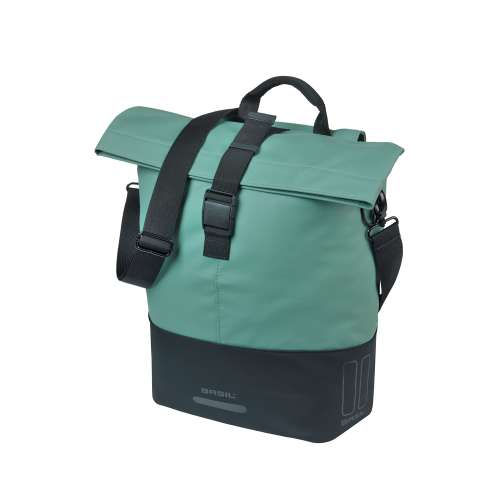 Basil shoppertas Cove MIK Hooks zilvergroen/zwart (8715019184963)