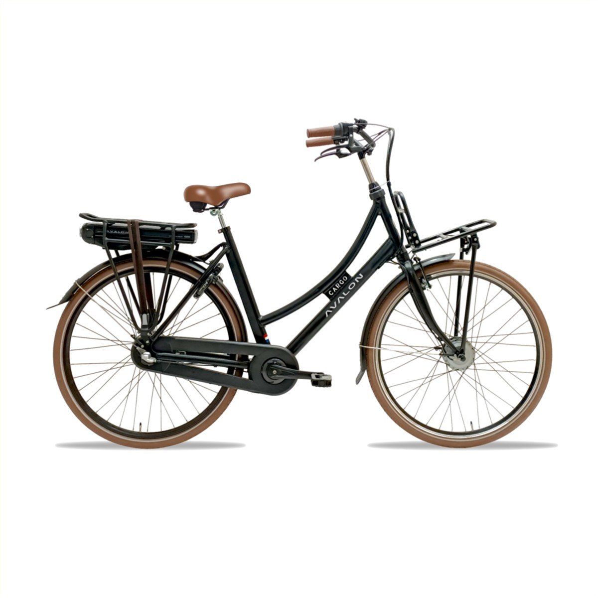 AVALON E-Cargo N7 D50cm. Zwart Mat, Disc. 2026 model Dames zwart 50cm 2026 (8720574372038)
