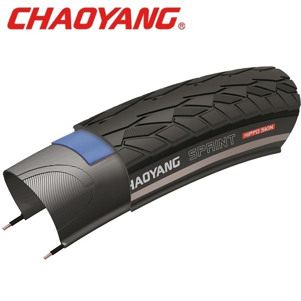 Chaoyang 28x1.75 Kestrel zwart/bruin RS met 5 mm anti-lek C (6938112688769)