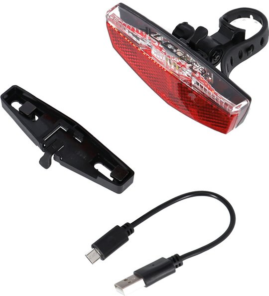 Achterlicht Xlc e-bike accu led usb stl 50/80mm (4055149121525)