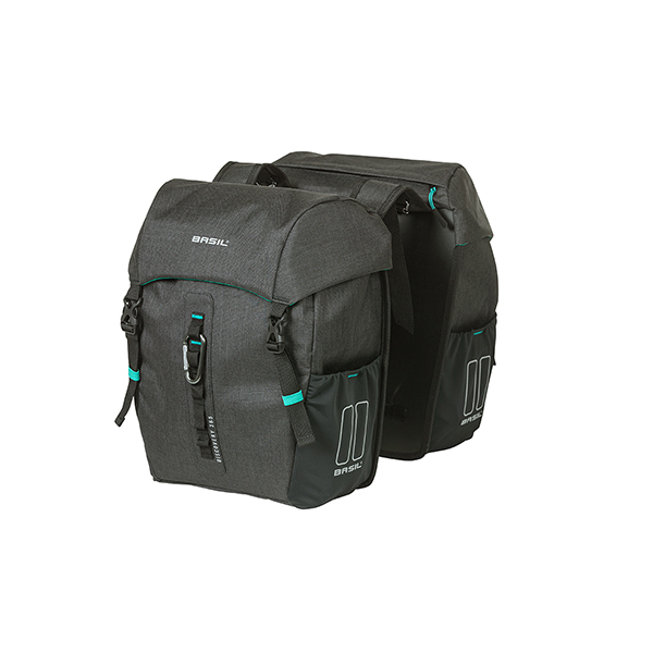 Basil dubbele tas Discovery zwart melee (8715019180422)
