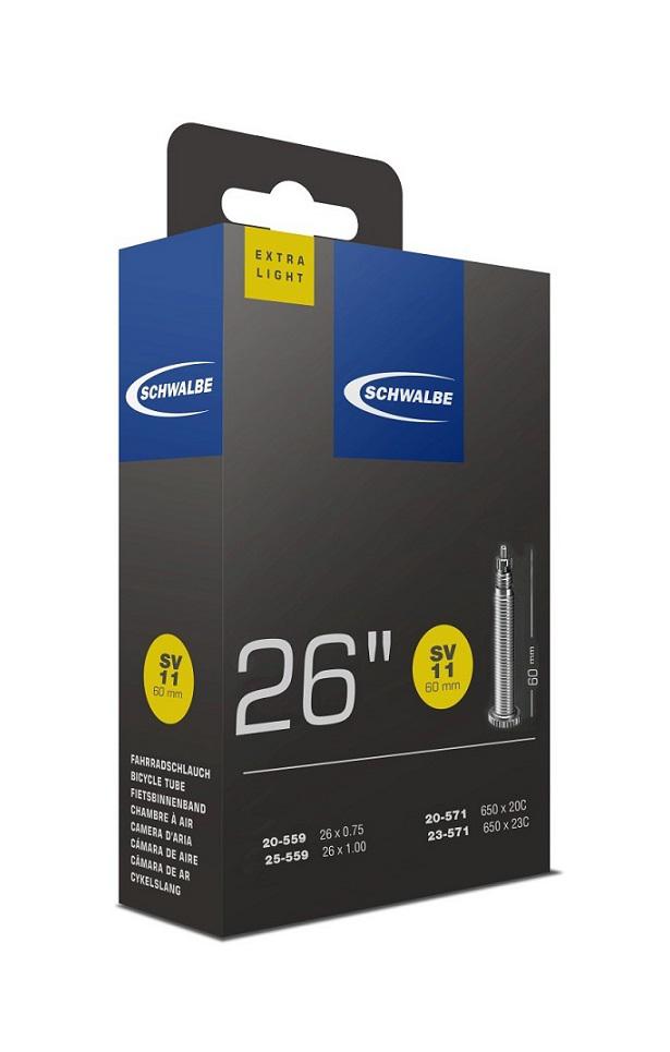 Schwalbe Binnenband 26" SV11 60mmExtra Light 20/25-559/571Presta (4026495099028)