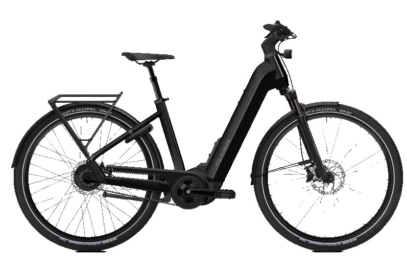 Flyer Upstreet 7.23 Lage instap Pearl Black Gloss 43cm S 2025 (8720602309982)
