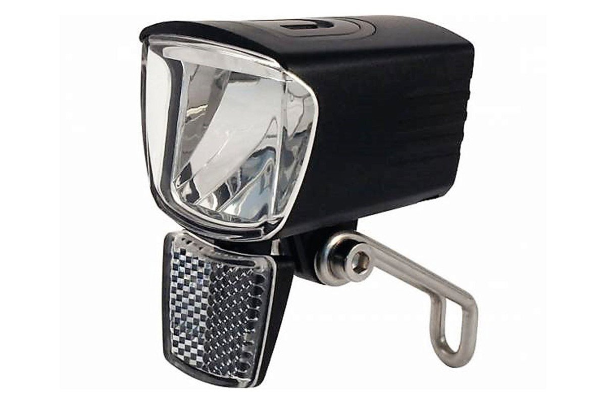UNION LED koplamp Extreme 80lux naafdynomo, met Duits keurmerk, zwart, UN-4205, met schakelaar (8590966520053)