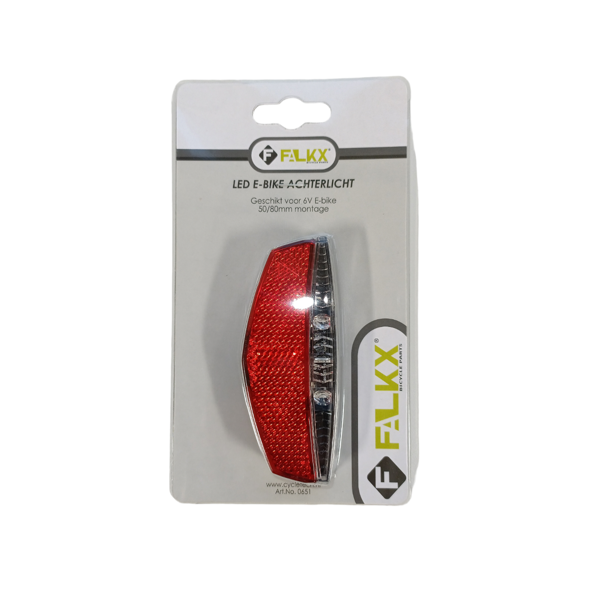 FALKX Universe achterlicht 50-80mm E-bike 6V (8718347838218)
