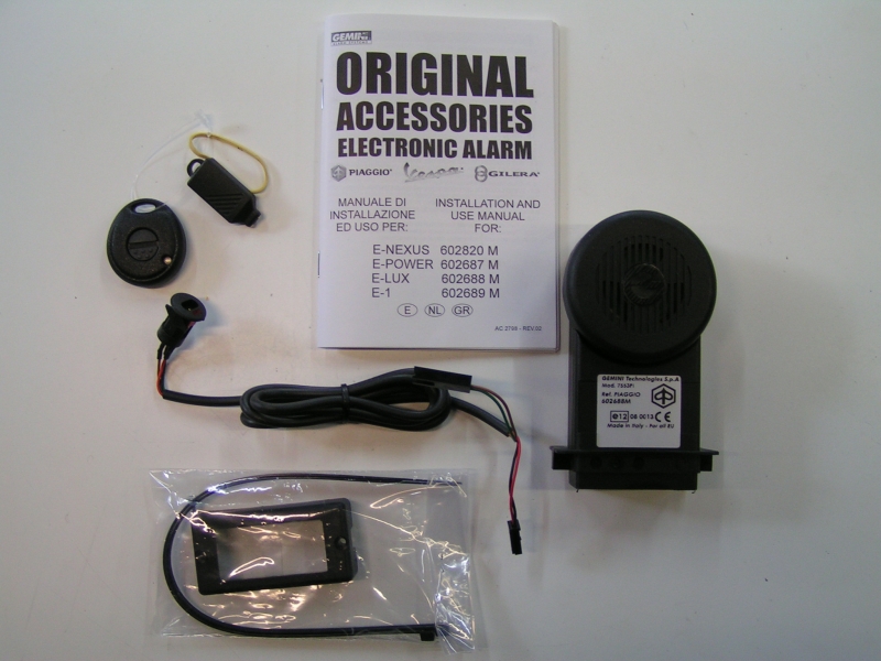 Piaggio Alarm e-lux incl back up noodstroom (602688M)