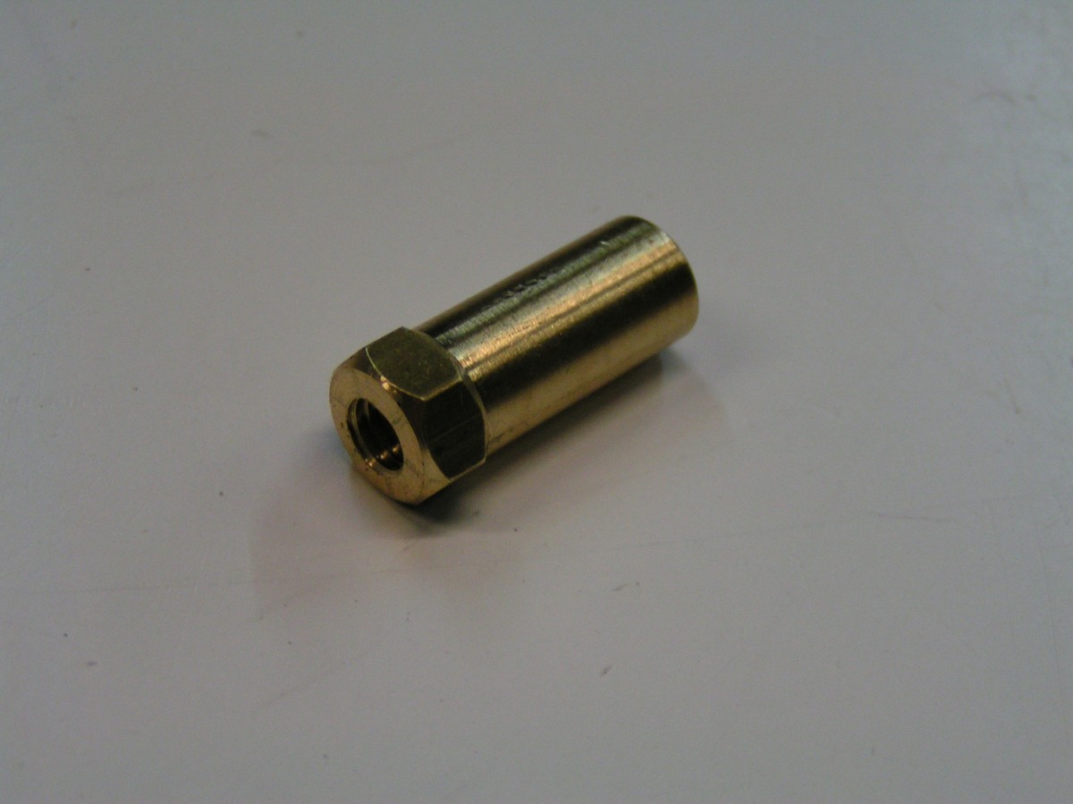Bofix Lange moer m6x25 messing (8717289103491)