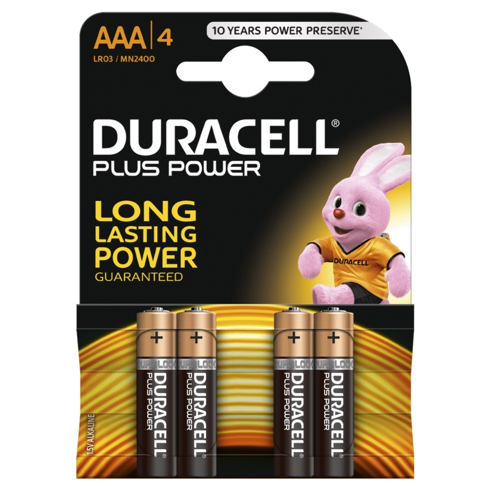 Duracell Bat du 1.5v plus power alkaline lr03/aaa (5000394099524)