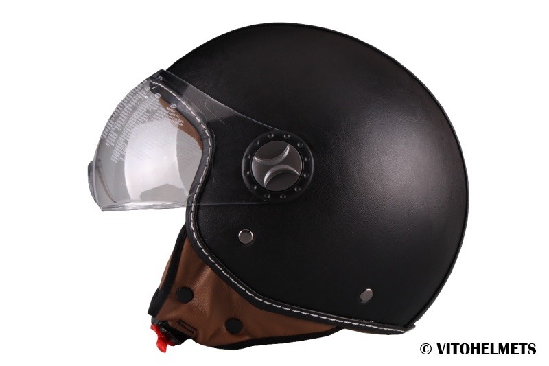 Helm Vito berlin  leather-look zwart maat xl 61-62 (3392915646846)