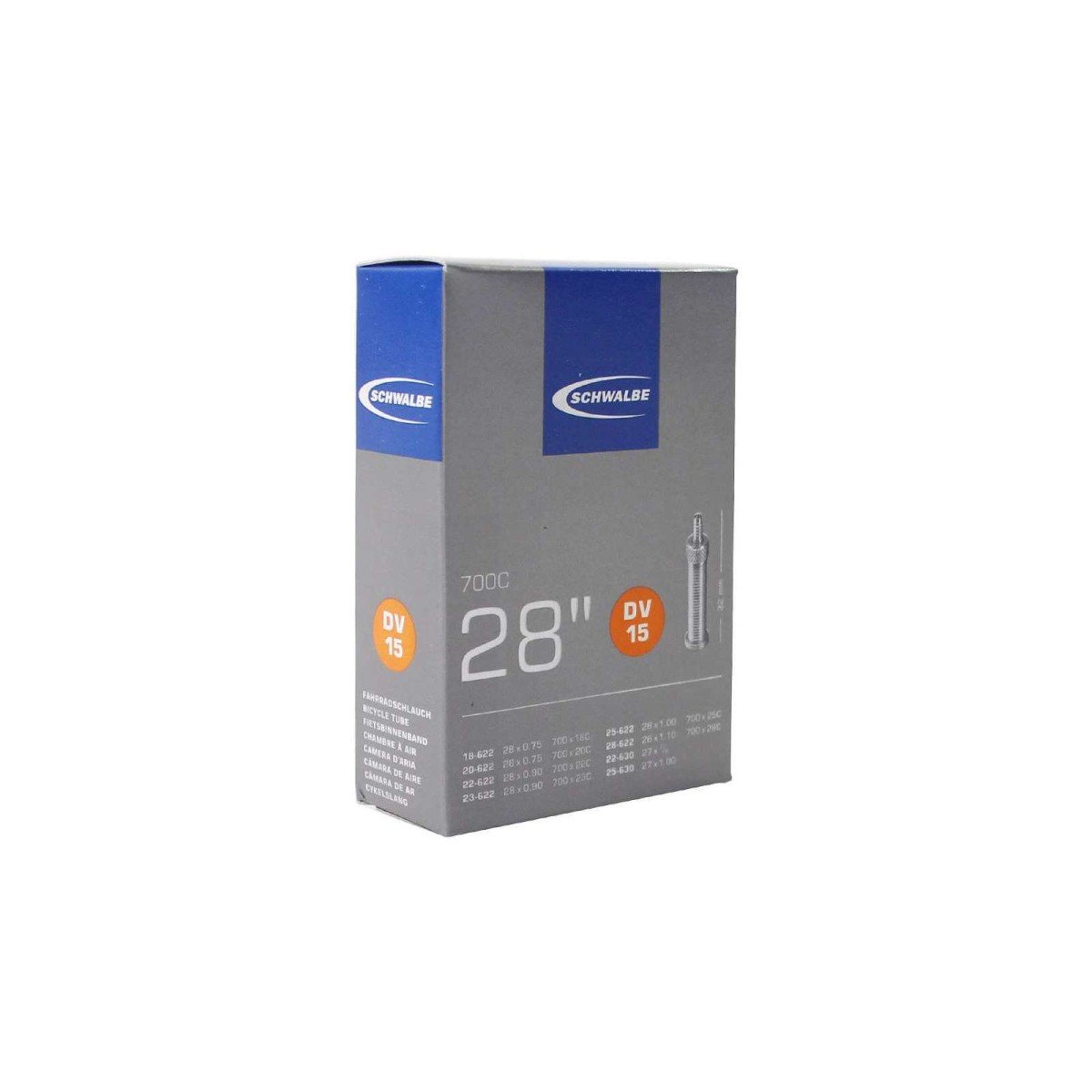 Schwalbe Bib 28x11/8/1/16/3/4 sw dv15 18/28-622 (4026495099462)