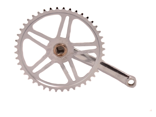 Merkloos Crankstel Vinty 46t chroom vlak (8787168120680)