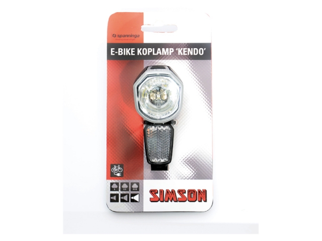 E-bike koplamp Simson "Kendo XE" 6-36V,voorvorkmontage (8711646207860)