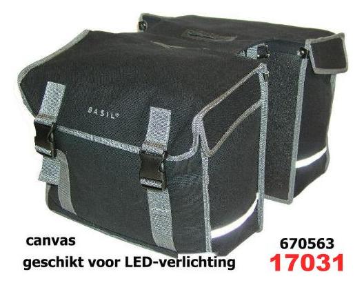 Basil dubb tas Kavan zwart 45L (8715019170317)