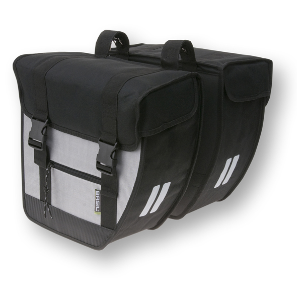 Basil doppelpacktasche"tour" schwarz/silber (8715019170751)