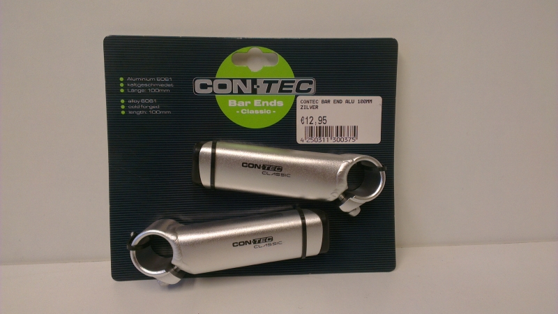 Contec bar end alu 100mm silber (4250311300375)
