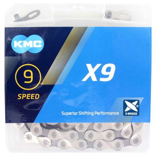 KMC ketting X9 9-speed, 1/2 x 11/128 Niet gebonden aan looprichting, compatibel met (4715575883939)