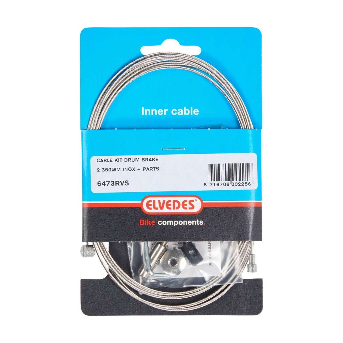 Elvedes trommelrem binnenkabel 2 350mm RVS + onder (8716706002256)