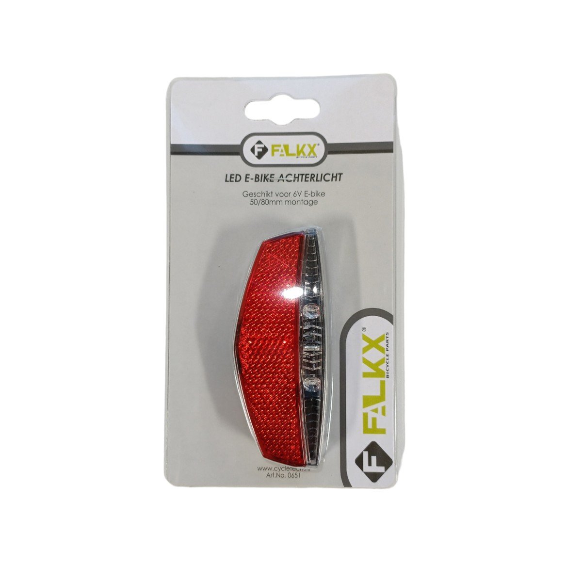 FALKX Universe achterlicht 50-80mm E-bike 6V (8718347838218)