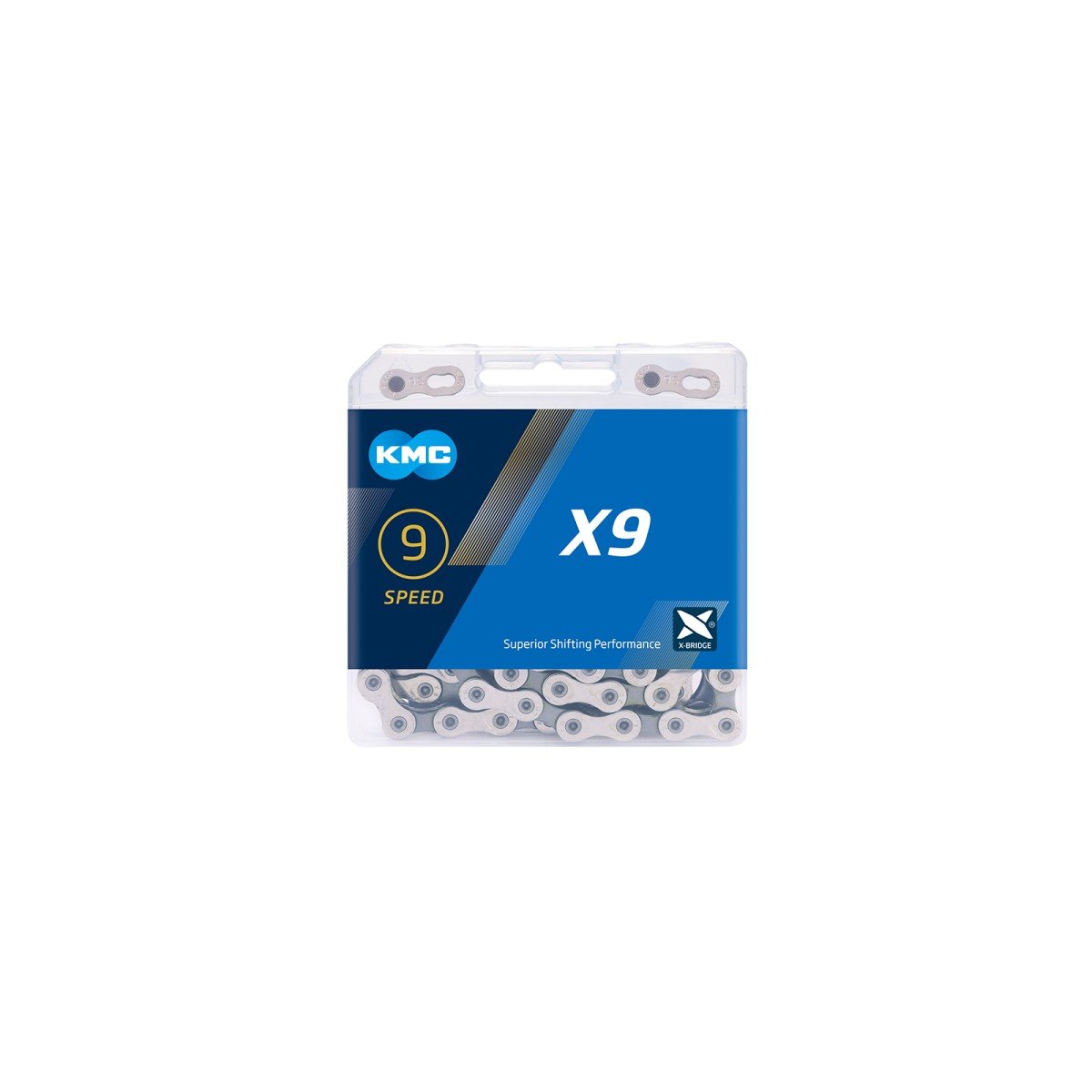 KMC ketting X9 9-speed, 1/2 x 11/128 Niet gebonden aan looprichting, compatibel met (4715575883939)