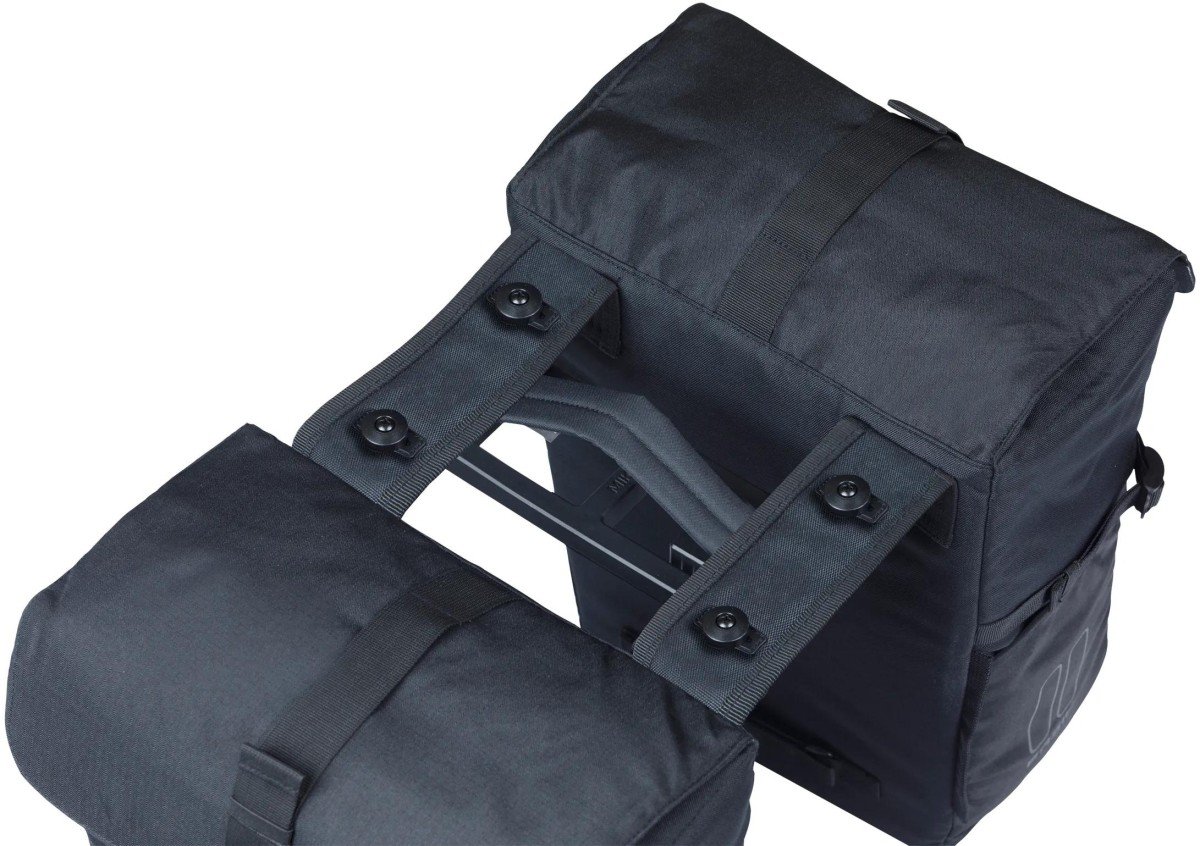 Basil tas dubbel movemik 2.0 zwart (8715019184321)